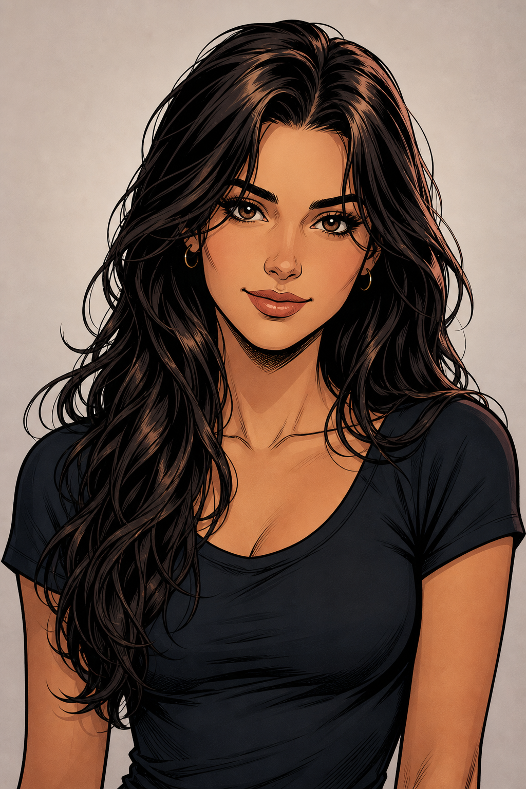 Comic style portrait example