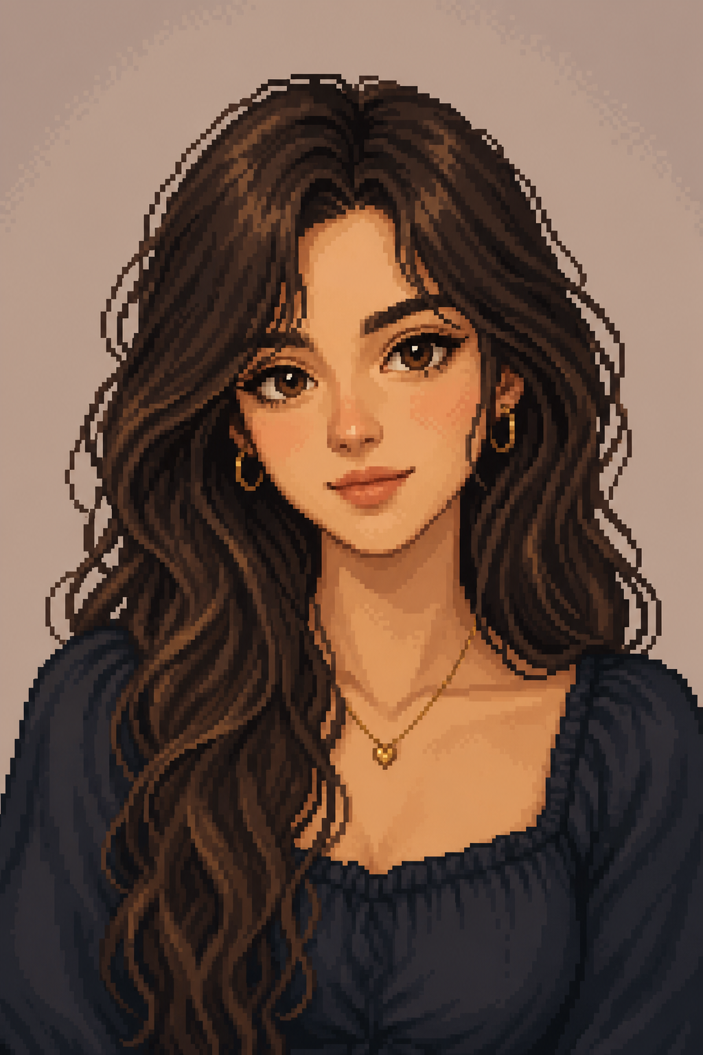 Pixel Art style portrait example