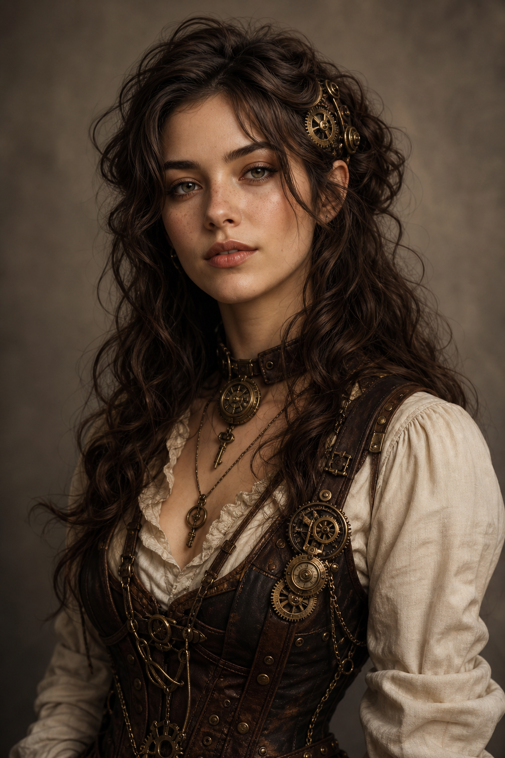 Steampunk style portrait example